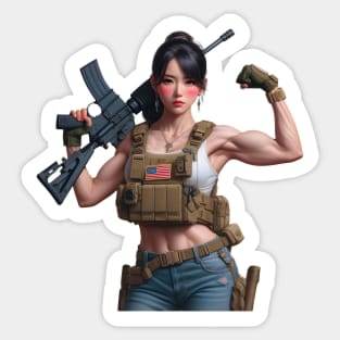 Tactical Girl Sticker